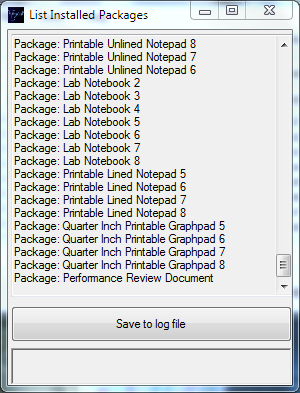 List Installed Packages