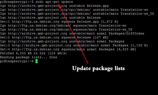 raspberry pi sudo apt get update all